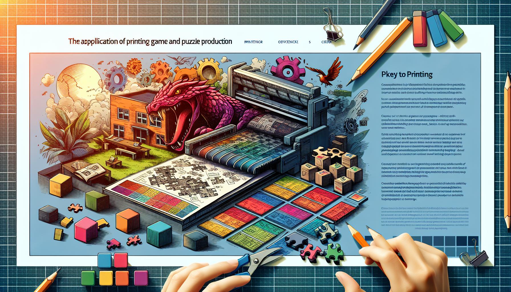 grafika: zastosowanie druku w produkcji gier i puzzli