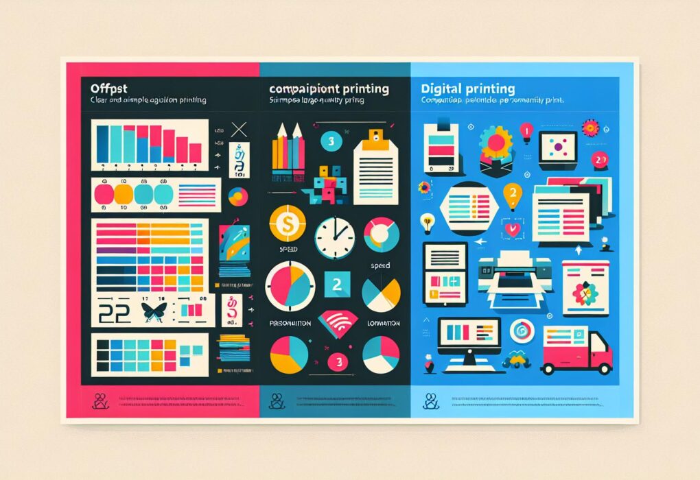 grafika: zalety i wady druku offsetowego w porownaniu z drukiem cyfrowym