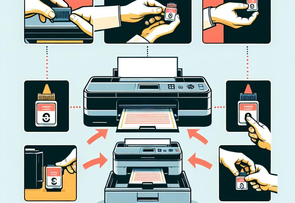 jak zainstalowac nowy tusz w drukarce hp?